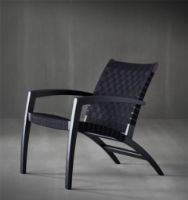 Bild von Findahl by Hammel Buch Luna Lounge Chair SH: 40 cm – Schwarz lackierte Eiche / Schwarzes Gestell