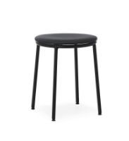 Bild von Normann Copenhagen Circa Hocker gepolstert H: 45 cm – Ultra Leder Schwarz 41599