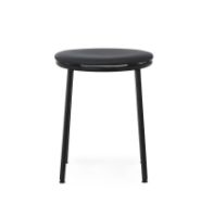 Bild von Normann Copenhagen Circa Hocker gepolstert H: 45 cm – Ultra Leder Schwarz 41599