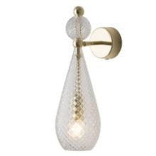 Bild von Ebb & Flow Smykke Wandleuchte M Ø: 12,5 cm - Crystal Check/Gold