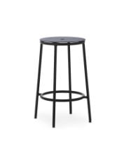 Bild von Normann Copenhagen Circa Barhocker H: 65 cm – Schwarzes Aluminium