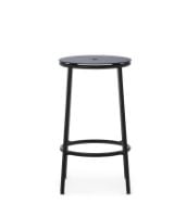 Bild von Normann Copenhagen Circa Barhocker H: 65 cm – Schwarzes Aluminium