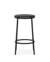 Bild von Normann Copenhagen Circa Barhocker gepolstert H: 65 cm – Ultra Leder Schwarz 41599