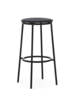 Bild von Normann Copenhagen Circa Barhocker gepolstert H: 75 cm – Ultra Leather Black 41599