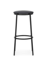 Bild von Normann Copenhagen Circa Barhocker gepolstert H: 75 cm – Ultra Leather Black 41599