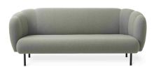 Bild von Warmes Nordic Cape 3-Sitzer-Sofa mit Nähten, L: 200 cm – Mintgrau