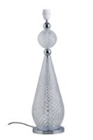 Bild von Ebb & Flow Smykke Tischlampensockel L Ø: 18 cm – Kristallkariert/Silber