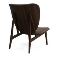 Bild von NORR11 Elephant Lounge Chair Leder SH: 38 cm - Dunkel geräucherte Eiche/Dünen Dunkelbraun 21001