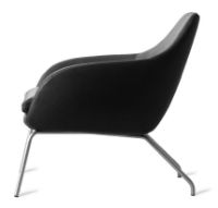 Bild von Bent Hansen Primum Asento Lounge Chair SH: 41 cm – Zenzo 2 207 Leder/Edelstahl