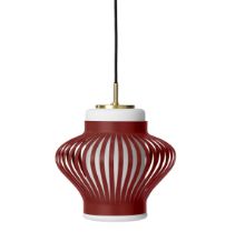 Bild von Warmer nordischer Opal-Lamellenpendel H: 25 cm – Rote Traube