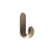 Bild von Normann Copenhagen Curve Mini Haken 2 Stück H: 5,8 cm – Mattgold