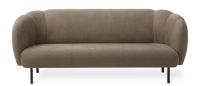 Bild von Warmes Nordic Cape 3-Sitzer-Sofa mit Nähten, L: 200 cm – Seppia