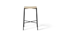 Bild von CRAFTSMANSHIP FURNITURE Paragon Barhocker SH: 45,8 cm – Schwarz/Eiche natur