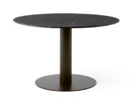 Bild von &Tradition In Between SK19 Esstisch Ø: 120 cm – Basis aus Nero Marquina-Marmor/Bronze