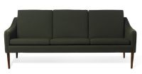 Bild von Warm Nordic Mr. Olsen 3-Sitzer-Sofa L: 200 cm – Walnuss/Dunkelgrün