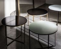 Bild von SOVET Piktor Couchtisch Ø: 55 cm – Mokka/Keramik, poliertes Calacatta