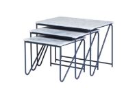 Bild von Please Wait to be Seated Triptychon-Satztische B: 57 cm – Grå/Blå