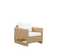 Bild von Sika-Design Georgia Garden Carrie Lounge Chair SH: 44 cm – ALU Natur/CY101 Weiß