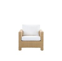 Bild von Sika-Design Georgia Garden Carrie Lounge Chair SH: 44 cm – ALU Natur/CY101 Weiß