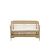 Bild von Sika-Design Georgia Garden Charlot 2 Pers. Sofa B: 134 cm – ALU Natur/CY101 Weiß