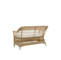 Bild von Sika-Design Georgia Garden Charlot 2 Pers. Sofa B: 134 cm – ALU Natur/CY101 Weiß