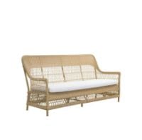 Bild von Sika-Design Georgia Garden Charlot 3 Pers. Sofa B: 173 cm – ALI Natur/CY101 Weiß