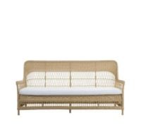 Bild von Sika-Design Georgia Garden Dawn 3 Pers. Sofa B: 191 cm – ALU Natur/CY101 Weiß