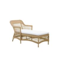 Bild von Sika-Design Georgia Garden Olivia Chaiselounge D: 150 cm – ALU Natur/CY101 Weiß