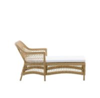 Bild von Sika-Design Georgia Garden Olivia Chaiselounge D: 150 cm – ALU Natur/CY101 Weiß