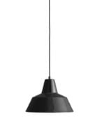 Bild von Von Hand gefertigte Werkstattlampe B1 Ø: 18 cm - Glänzendes Schwarz