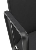 Bild von Normann Copenhagen Pad Sessel niedrig mit Drehgestell H: 83,2 cm – Schwarz Alu/Schwarze Eiche Oceanic