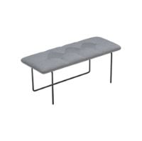 Bild von Wendelbo Tip Toe Bench Medium L: 110 cm – Schwarz pulverbeschichteter Stahl/Remix 3 Col. 143