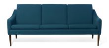 Bild von Warm Nordic Mr. Olsen 3-Sitzer-Sofa L: 200 cm – Walnuss/Dunkles Türkis