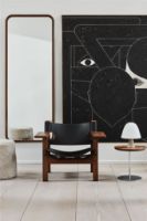 Bild von Fredericia Furniture 2226 Der spanische Stuhl von Børge Mogensen SH: 33 cm – Schwarzes Leder/schwarz lackierte Eiche