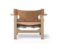 Bild von Fredericia Furniture 2226 Der spanische Stuhl von Børge Mogensen SH: 33 cm – Naturleder/hell geölte Eiche