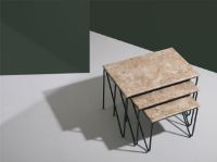 Bild von Please Wait to be Seated Triptychon-Satztische B: 57 cm – Braun/Grün