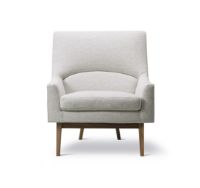 Bild von Fredericia Furniture 6540 A-Chair von Jens Risom SH: 42 cm – Hallingdal 110/lackiertes Walnussholz