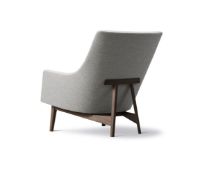 Bild von Fredericia Furniture 6540 A-Chair von Jens Risom SH: 42 cm – Hallingdal 110/lackiertes Walnussholz