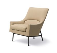 Bild von Fredericia Furniture 6540 A-Chair von Jens Risom SH: 42 cm - Vidar 333/Schwarz lackierte Eiche