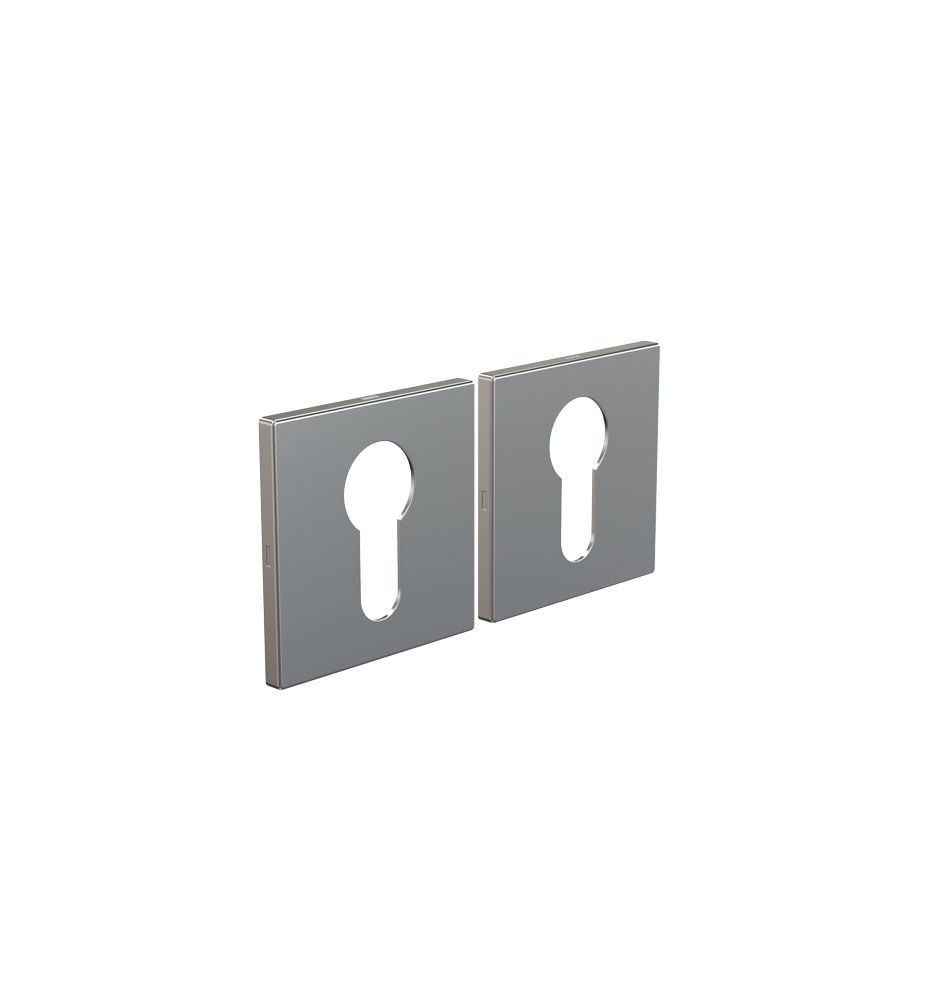 Bild von FROST Architectural Hardware Kube 3001 Rosetten – Gebürsteter Stahl