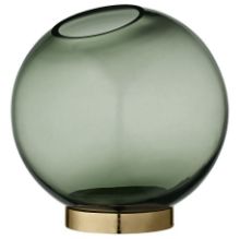 Bild von AYTM Globe Vase Ø: 17 cm - Wald/Gold