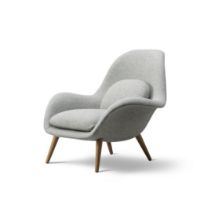 Bild von Fredericia Furniture 1770 Swoon Lounge Chair SH: 40 cm - Hallingdal 116/Lakeret Eg