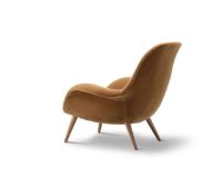 Bild von Fredericia Furniture 1770 Swoon Lounge Chair SH: 40 cm – Grand Mohair 2103/Räuchereiche