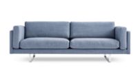 Bild von Erik Jørgensen EJ 280 2 Pers. Sofa 100 L: 240 cm – Foss 722/Gebürstetes Chrom