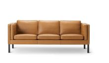 Bild von Fredericia Furniture 2335 Mogensen 2,5 Pers. Sofa L: 180 cm - Leder Max 91 Kastanie/Schwarz lackierte Eiche