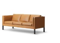 Bild von Fredericia Furniture 2335 Mogensen 2,5 Pers. Sofa L: 180 cm - Leder Max 91 Kastanie/Schwarz lackierte Eiche