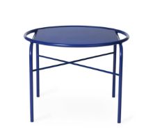 Bild von Warmer Nordic Secant Tisch rund Ø: 60 cm - Kobaltblaues Glas/Kobaltblau