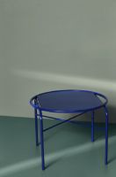 Bild von Warmer Nordic Secant Tisch rund Ø: 60 cm - Kobaltblaues Glas/Kobaltblau