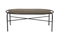 Bild von Warm Nordic Secant Table Oval L: 100 cm - Antiker brauner Granit/weiches Schwarz