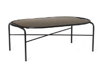 Bild von Warm Nordic Secant Table Oval L: 100 cm - Antiker brauner Granit/weiches Schwarz